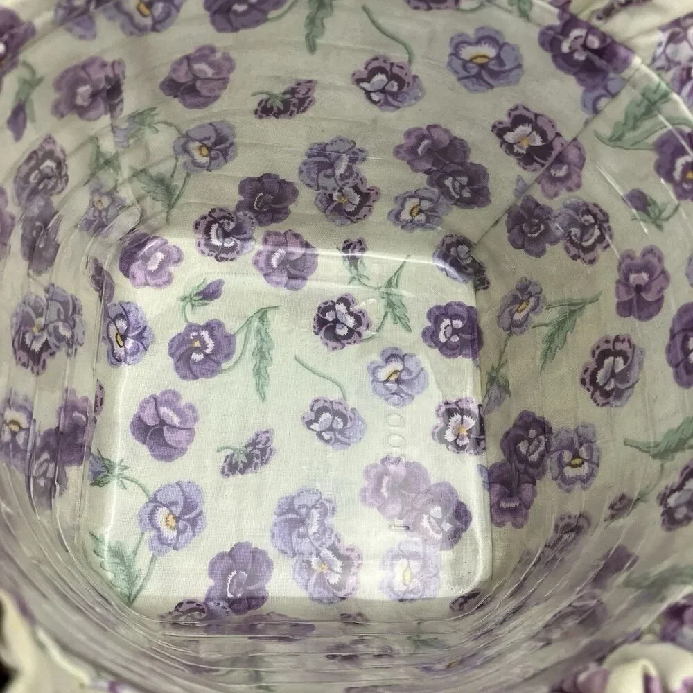 Longaberger May Series Pansy Basket | /w Liner & Protector Spring 1992 #10006